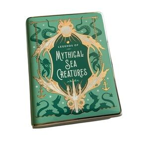 Illumicrate Book Pot Mythical Sea Creatures Ceramic Teal Green Blue